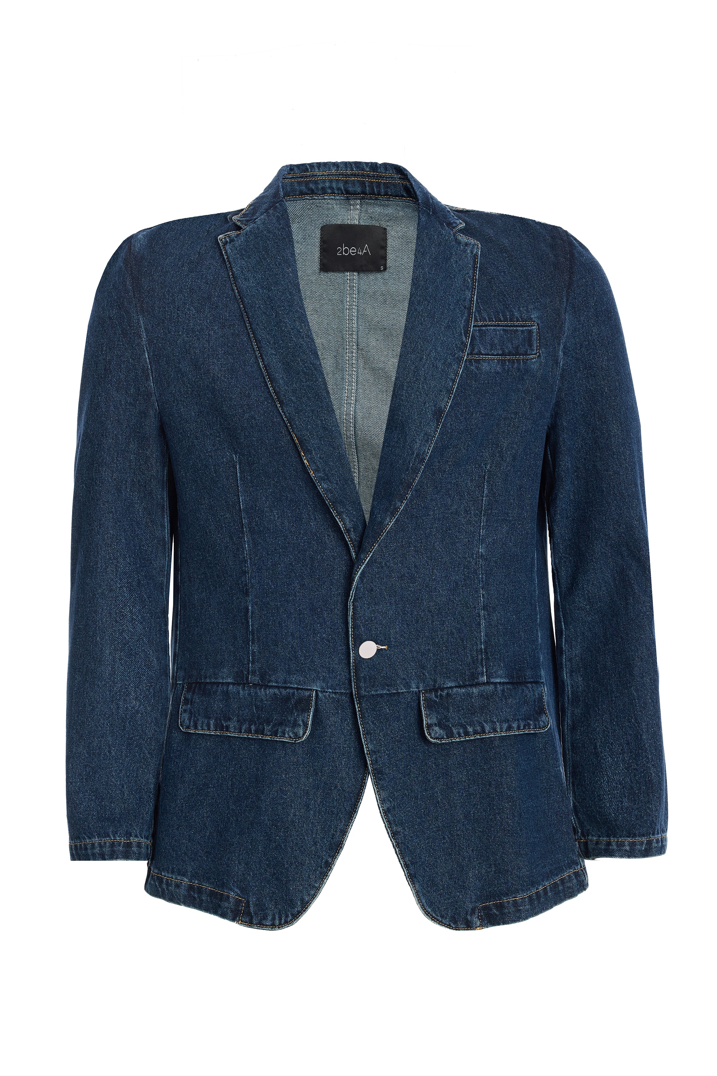 Erkek Lacivert Blazer Denim Ceket