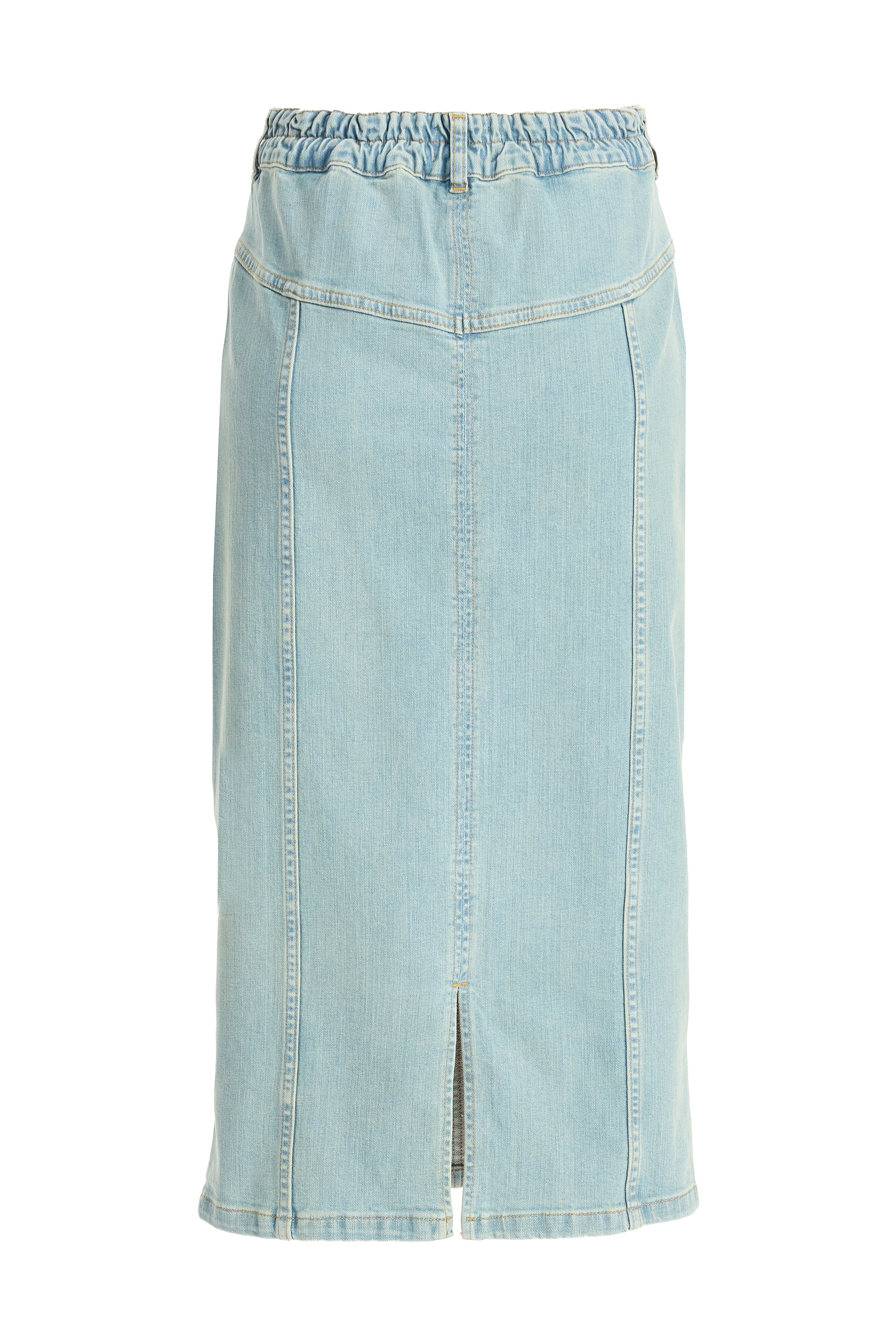 Kadın Açık Mavi Cepli Denim Etek