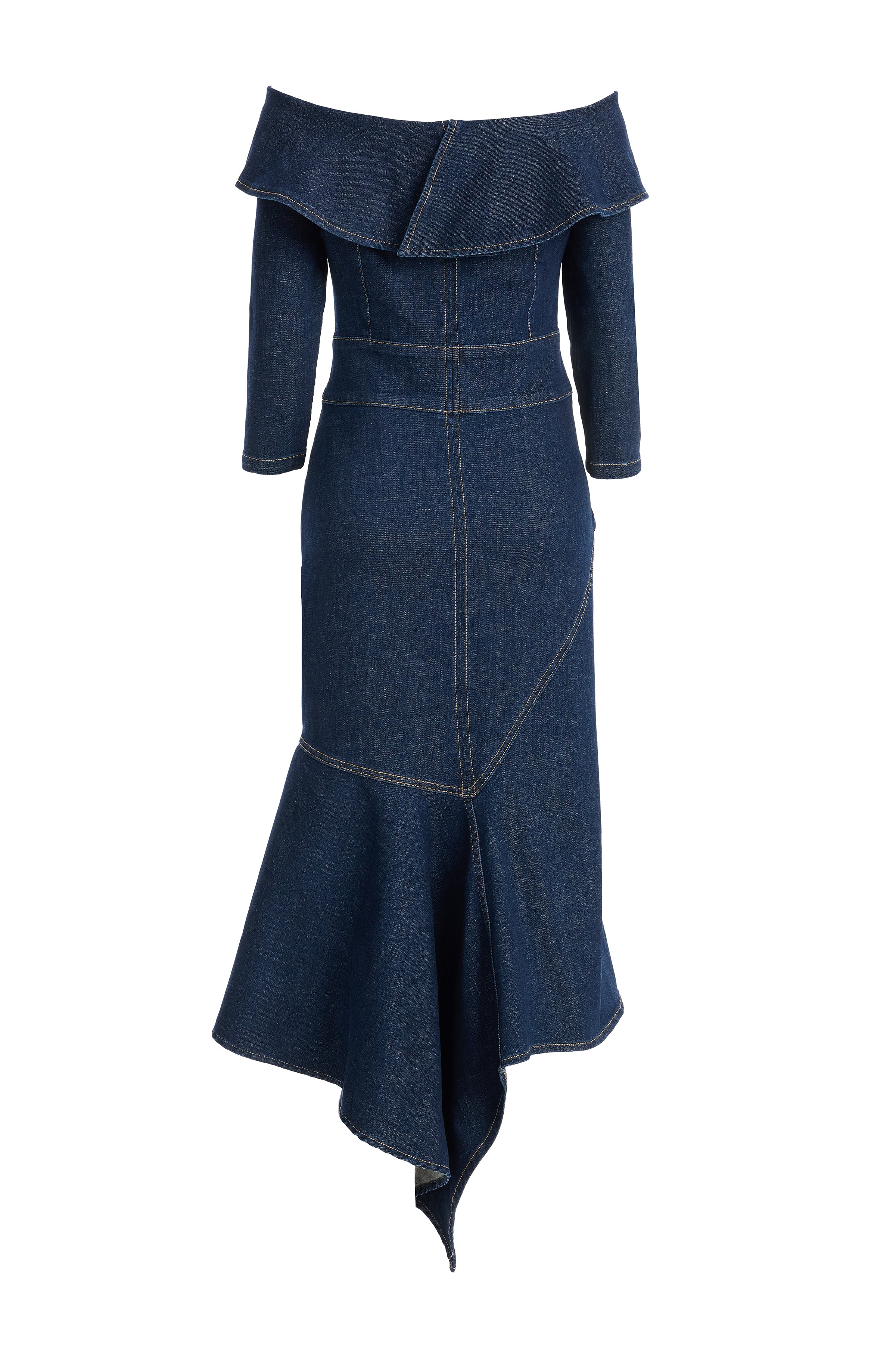 Kadın Asimetrik Denim Elbise