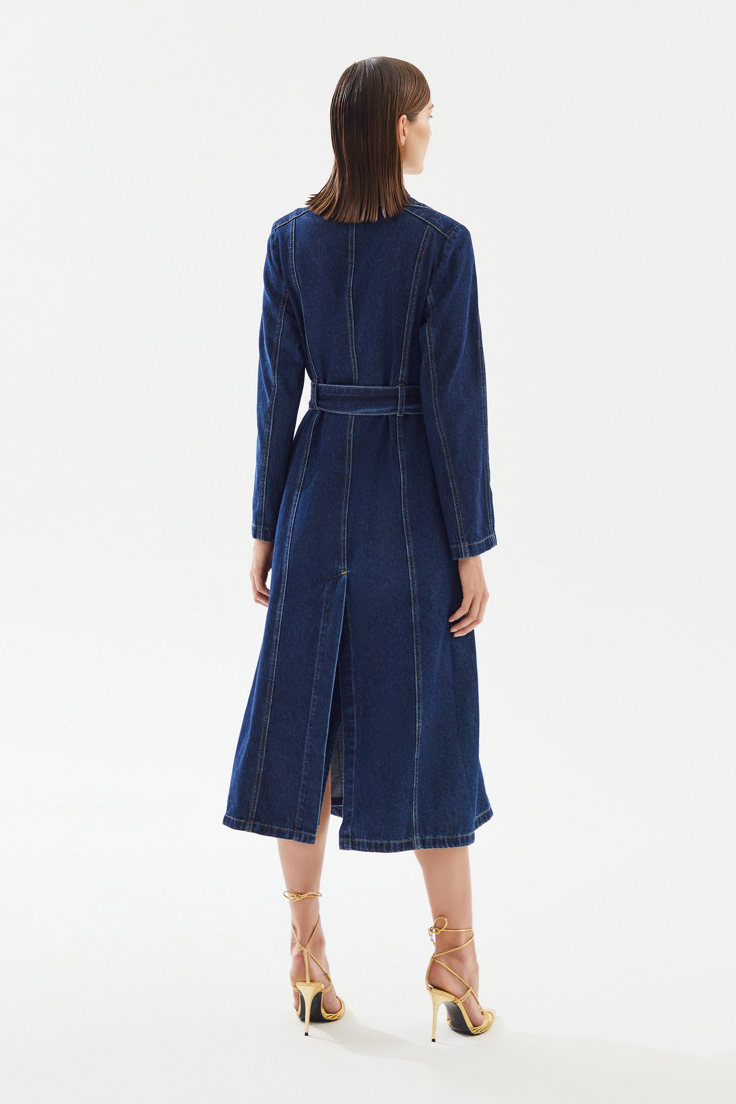 Women's Denim Trench Coat