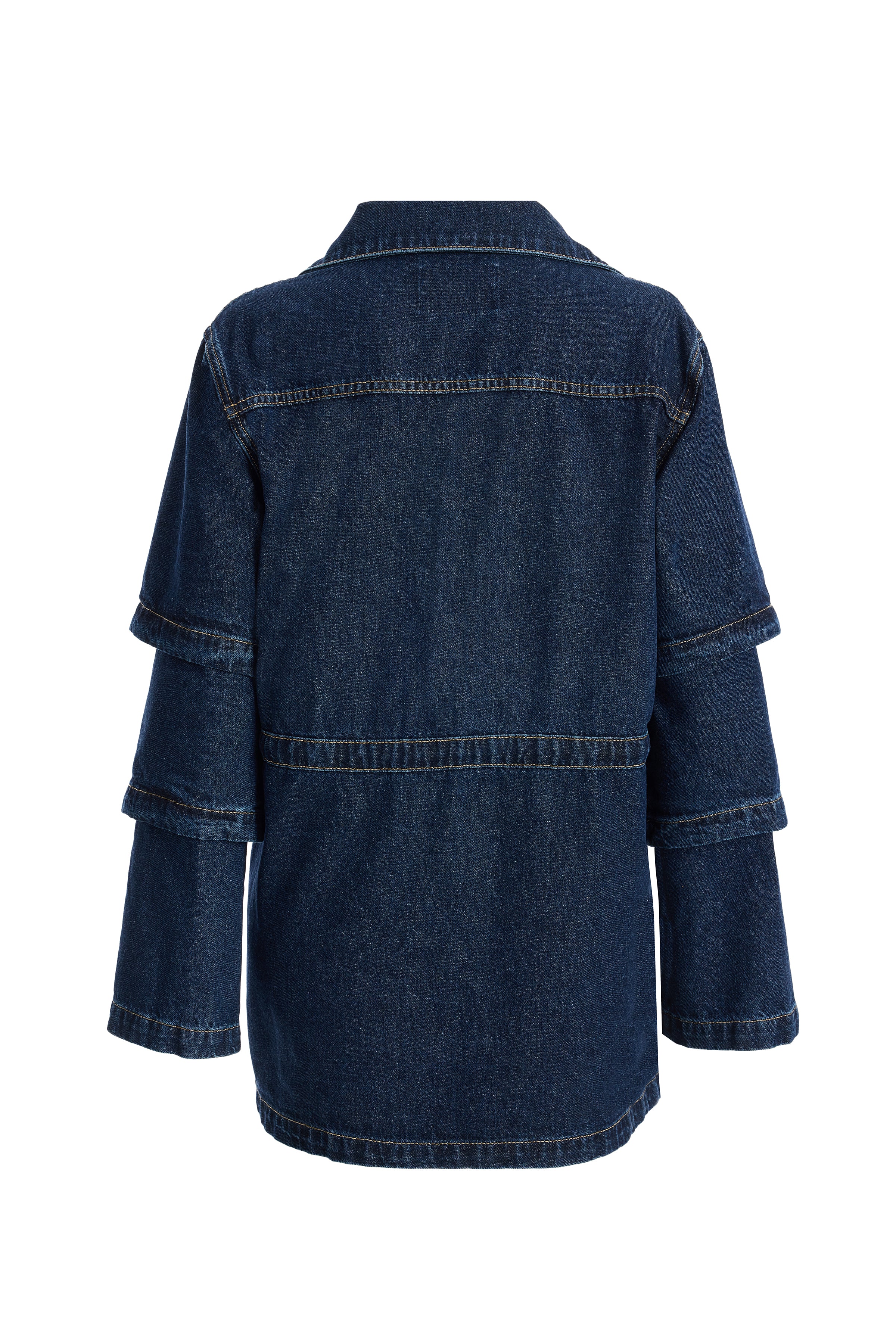 Kadın Kolları Kısalabilen Denim Ceket