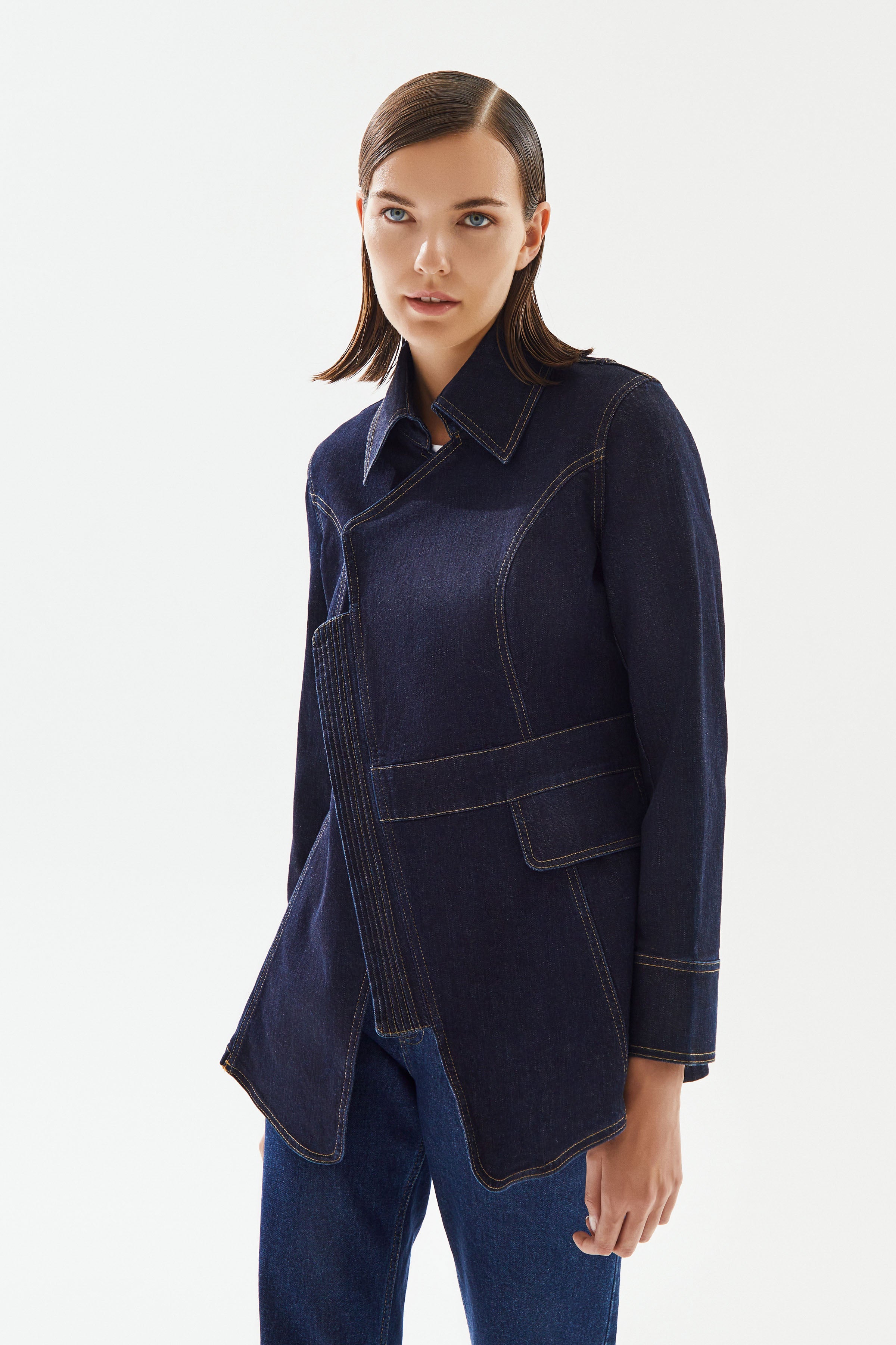 Women's Double Breasted Denim Jacket