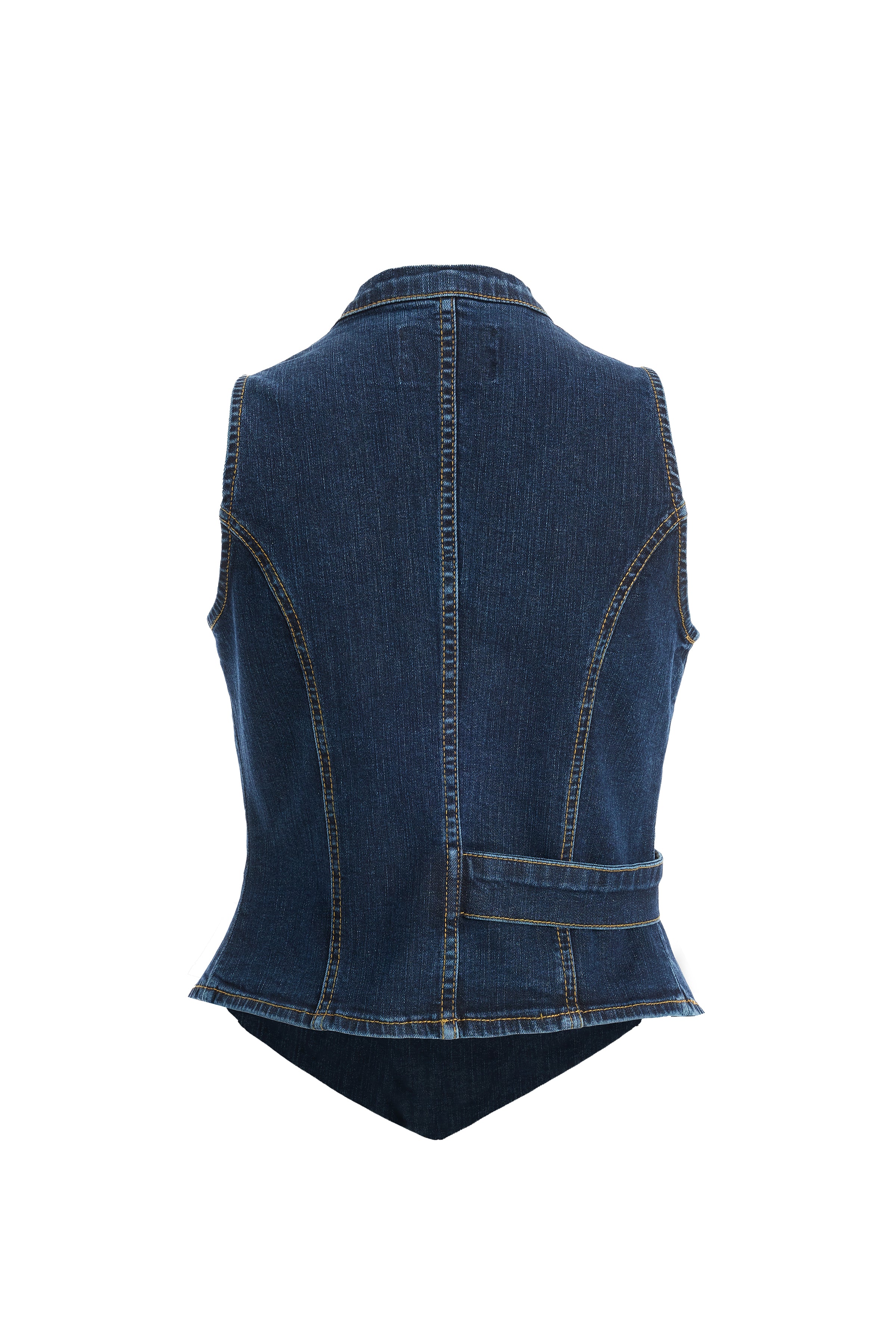 Kadın Kruvaze Denim Yelek