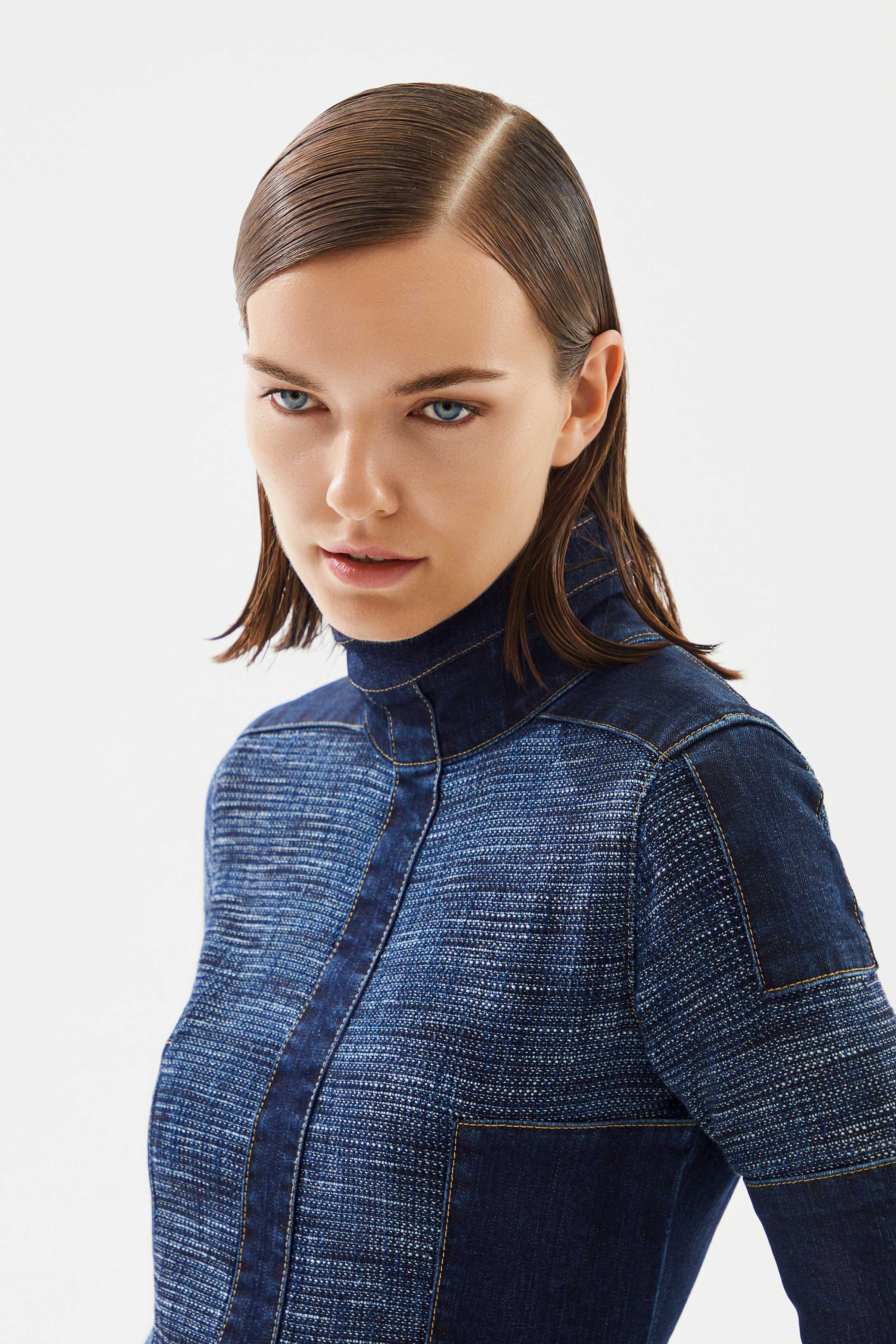 Women's Striped Denim Dress