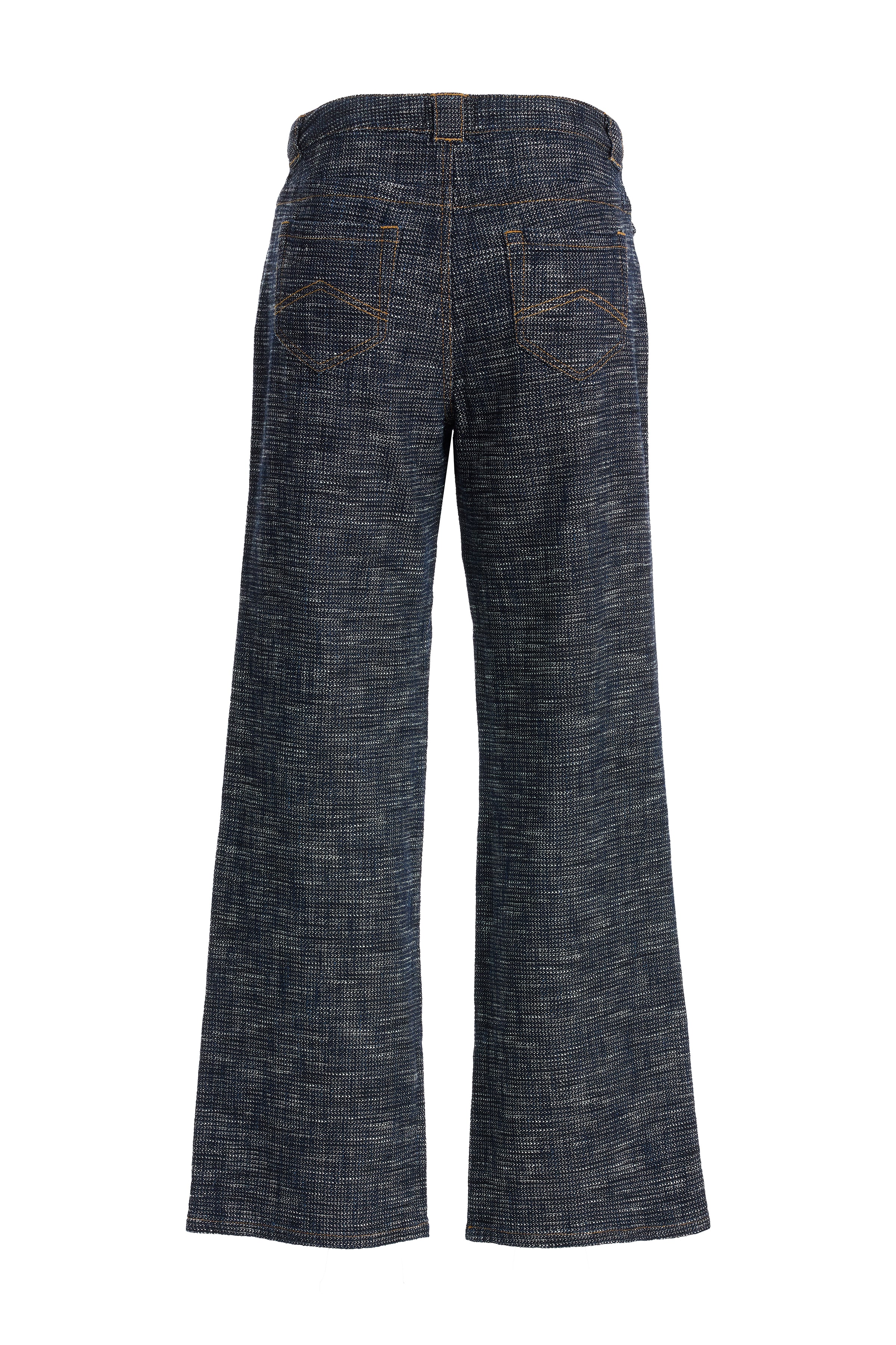 Kadın Triko Görünümlü Denim Pantolon