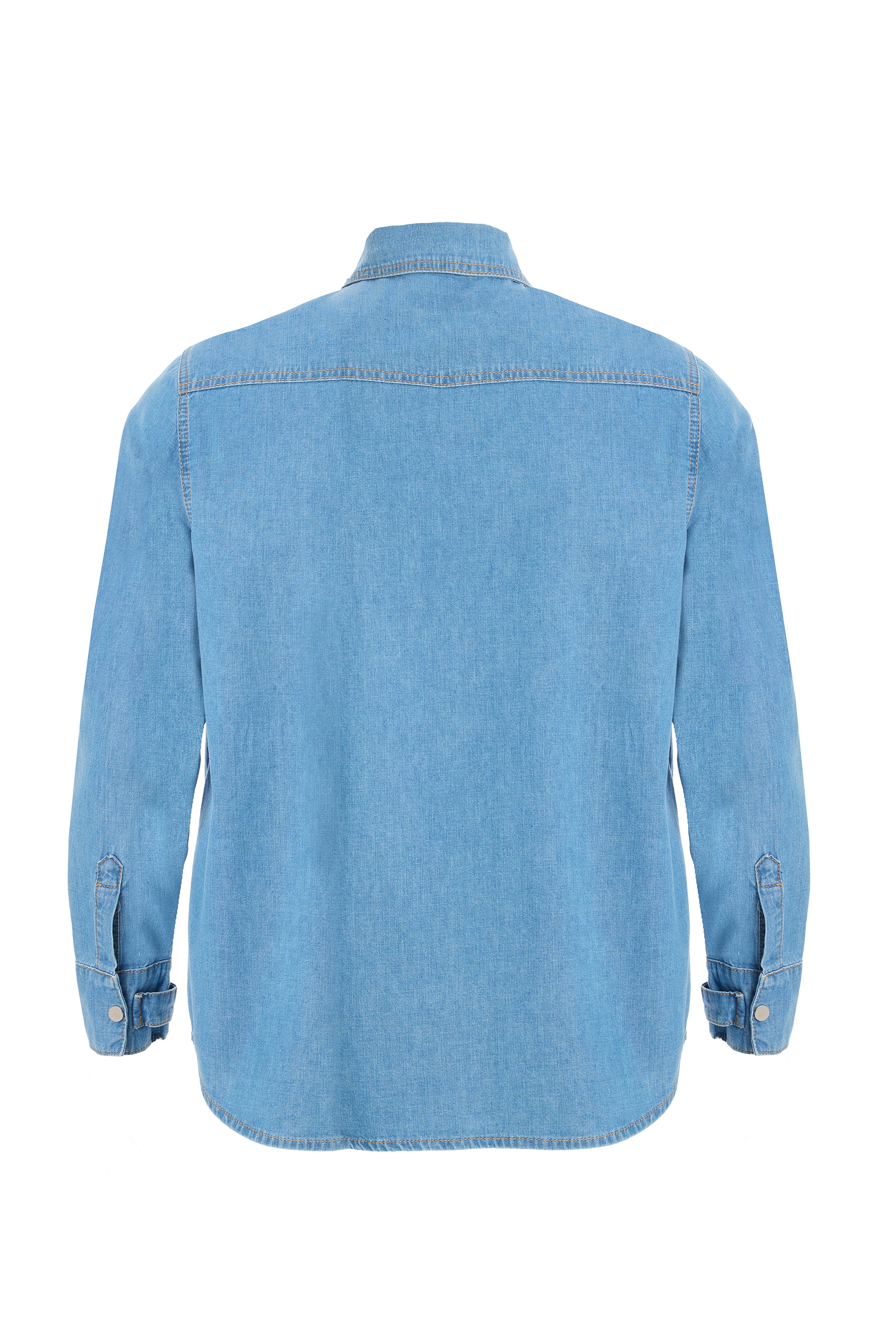 Men's Light Blue Pocket Denim Shirt