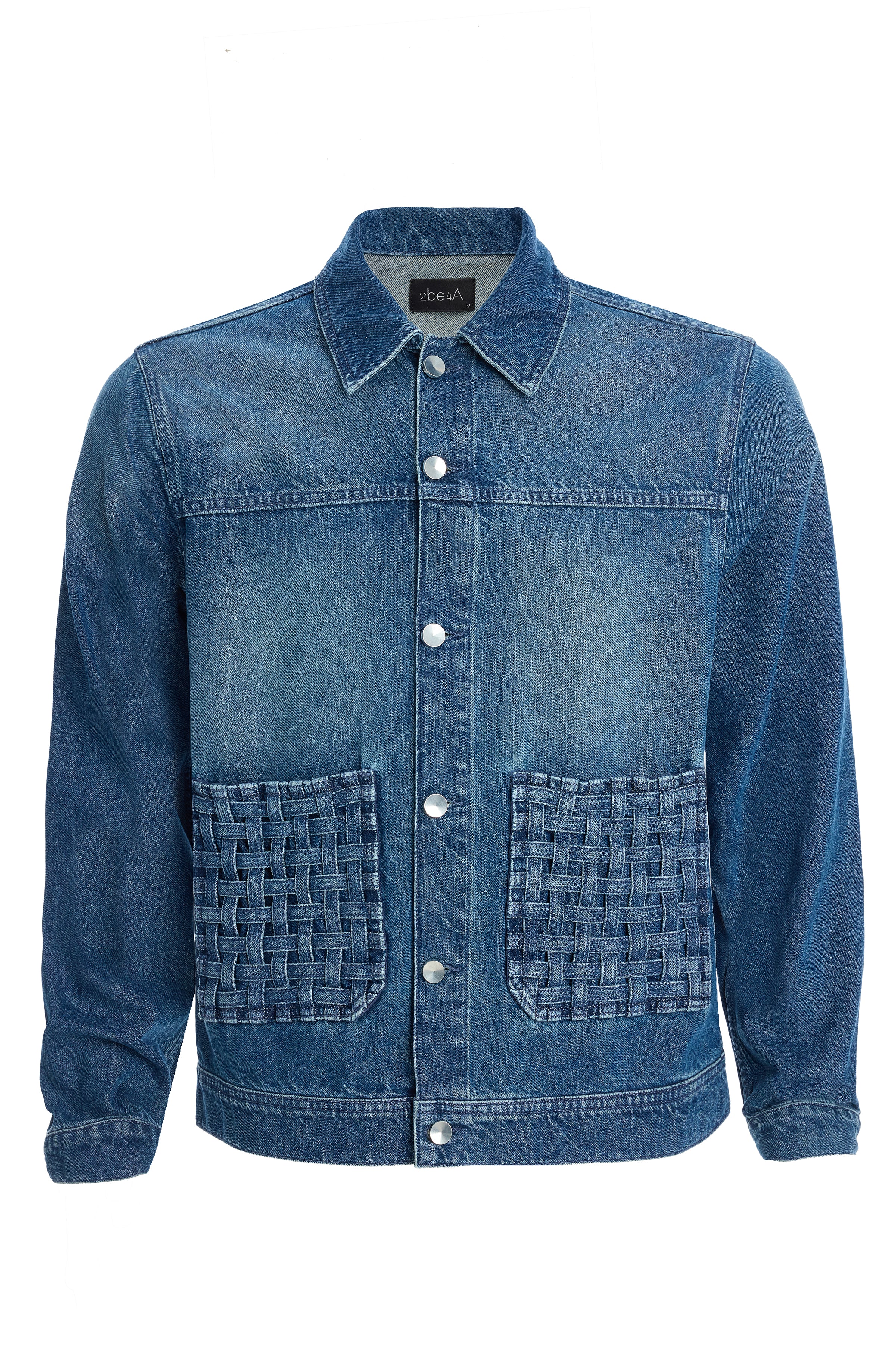 Erkek Örme Cepli Denim Ceket