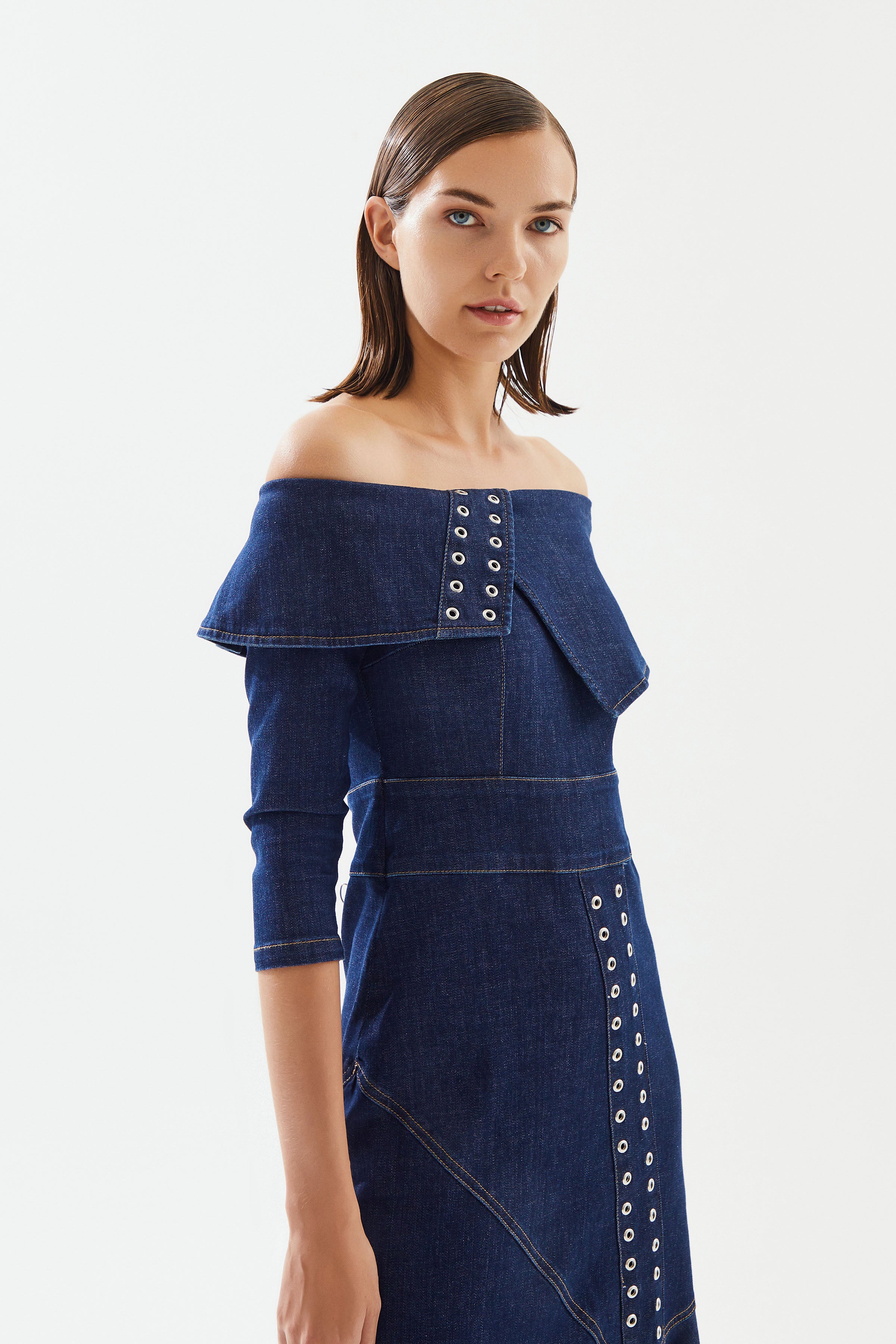 Women's Asymmetrical Denim Dress
