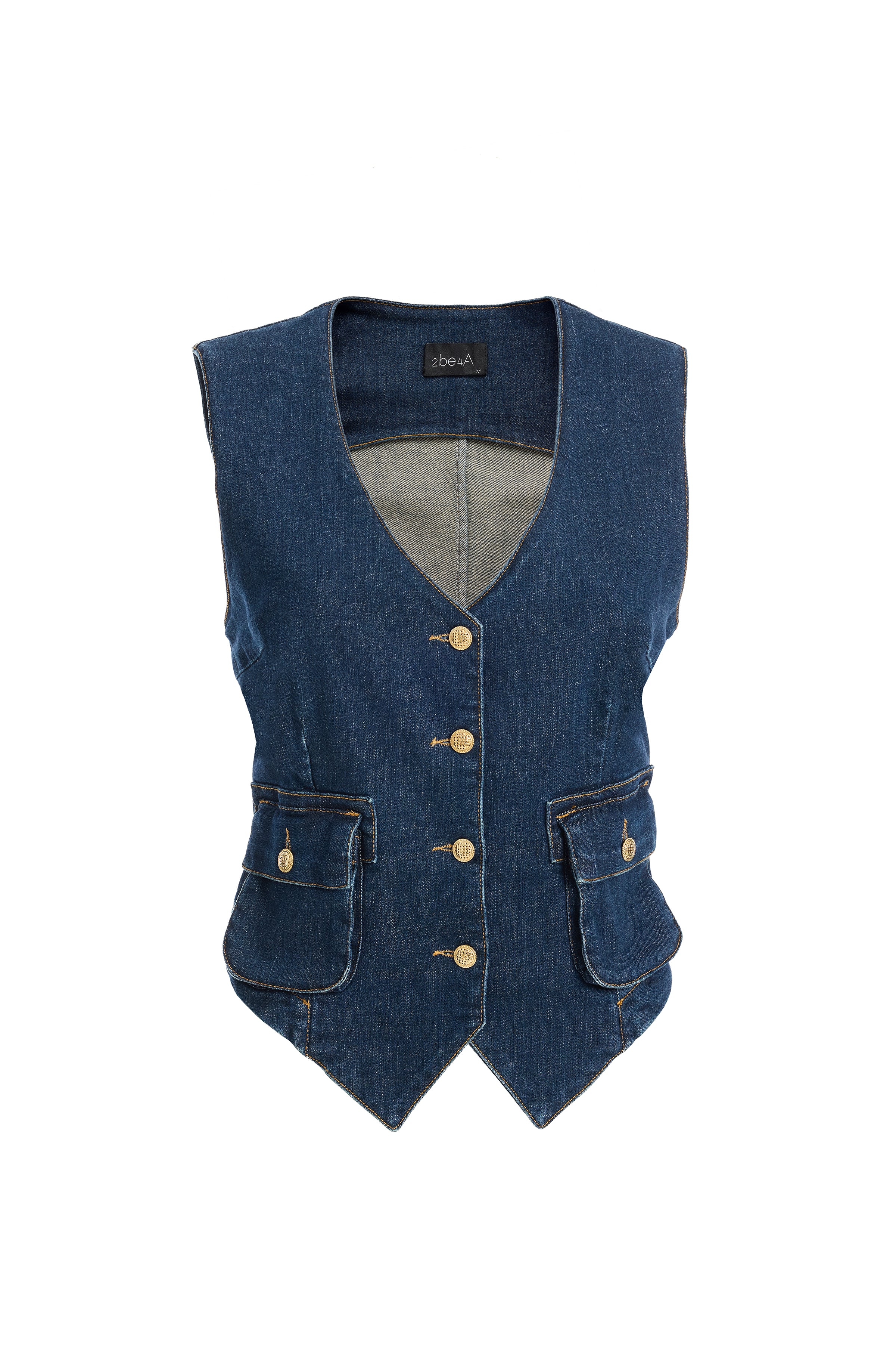 Women's Pocket Detailed Denim Vest