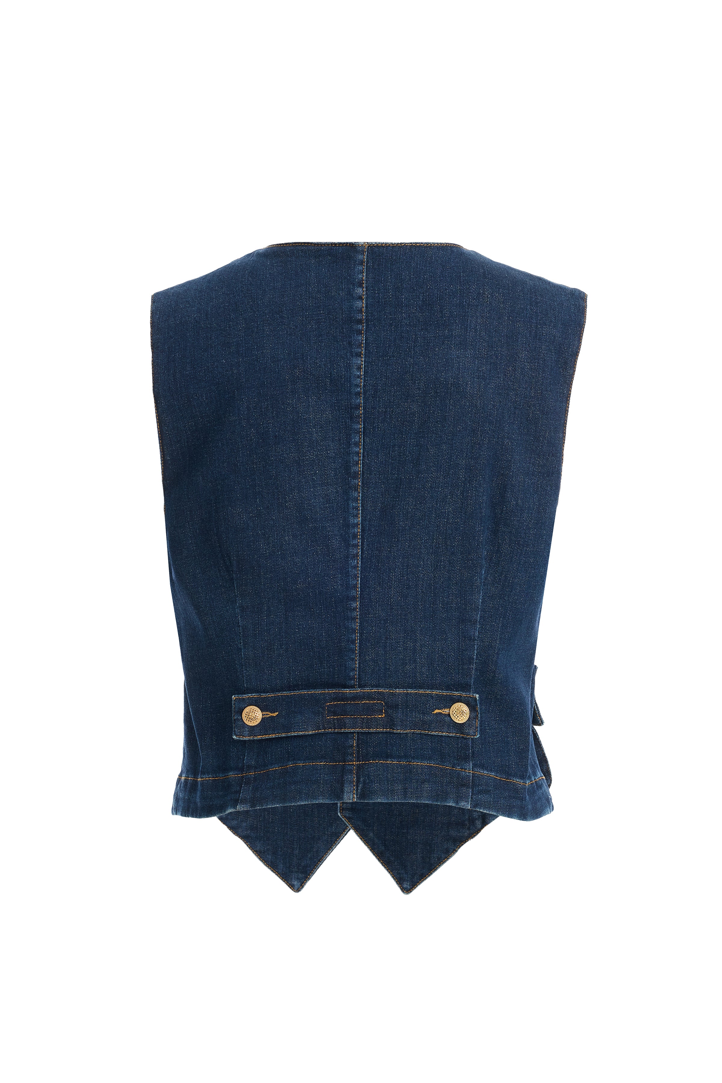 Women's Pocket Detailed Denim Vest
