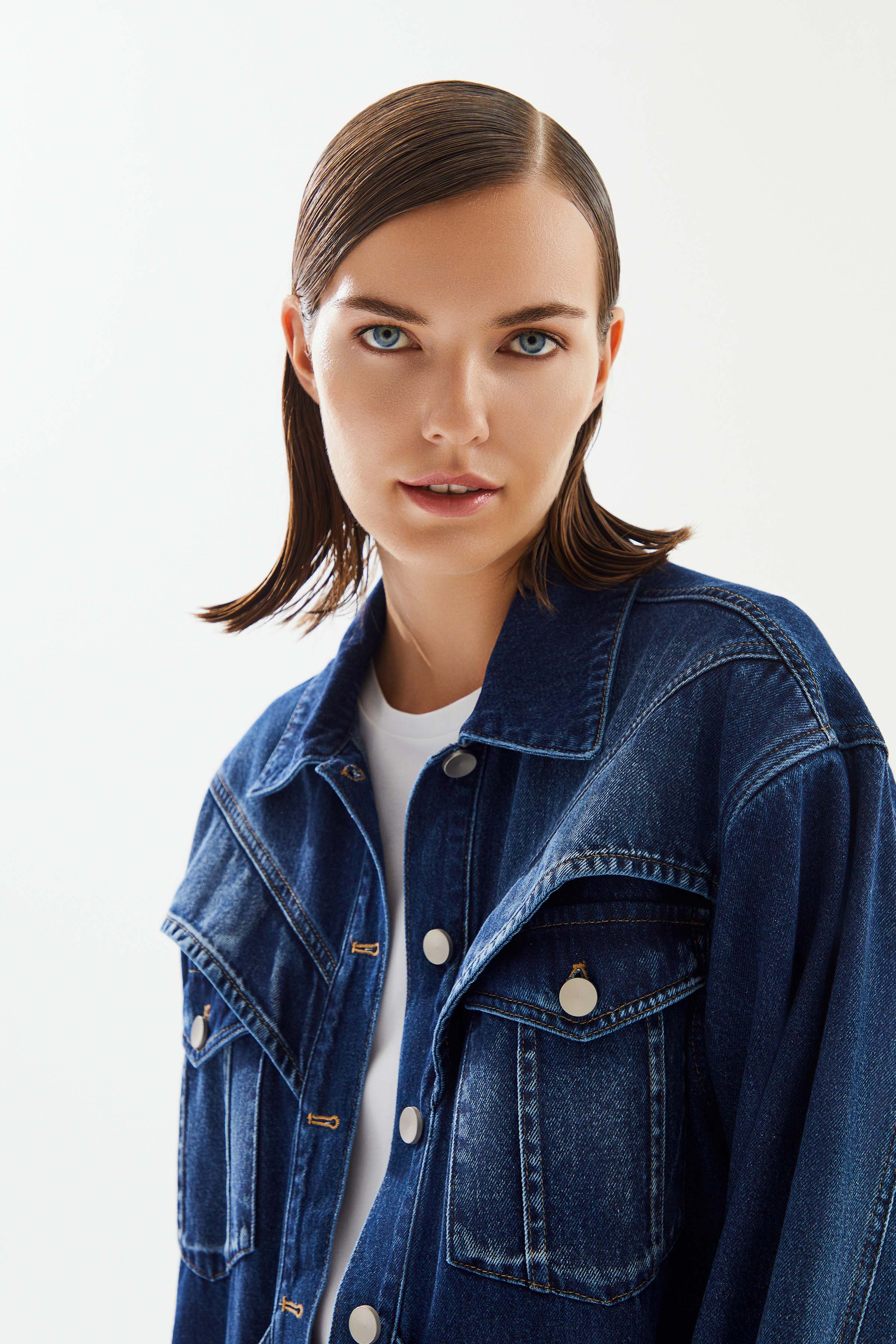 Women's Large Pocket Detailed Denim Jacket