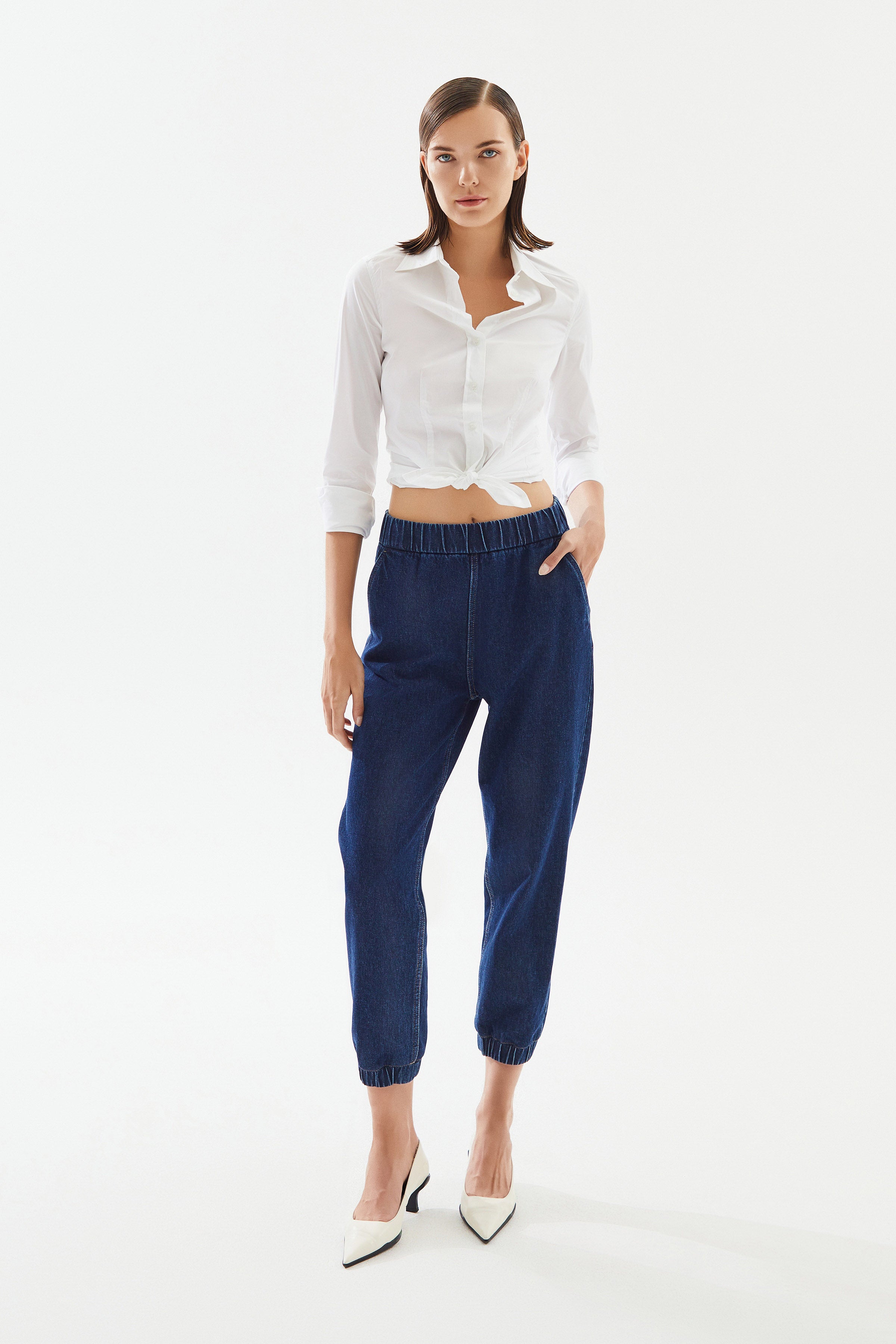 Kadın Jogger Denim Pantolon