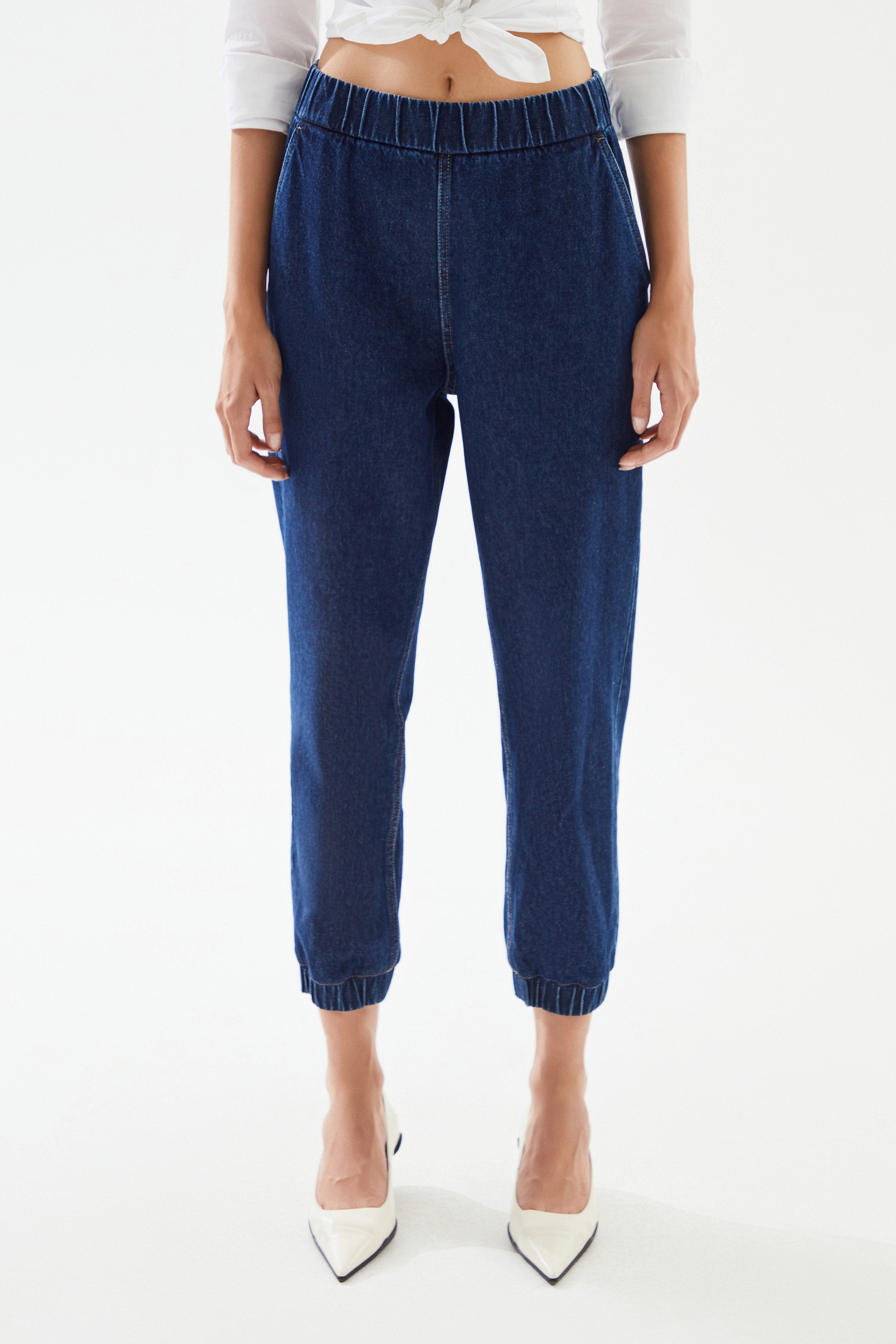 Kadın Jogger Denim Pantolon