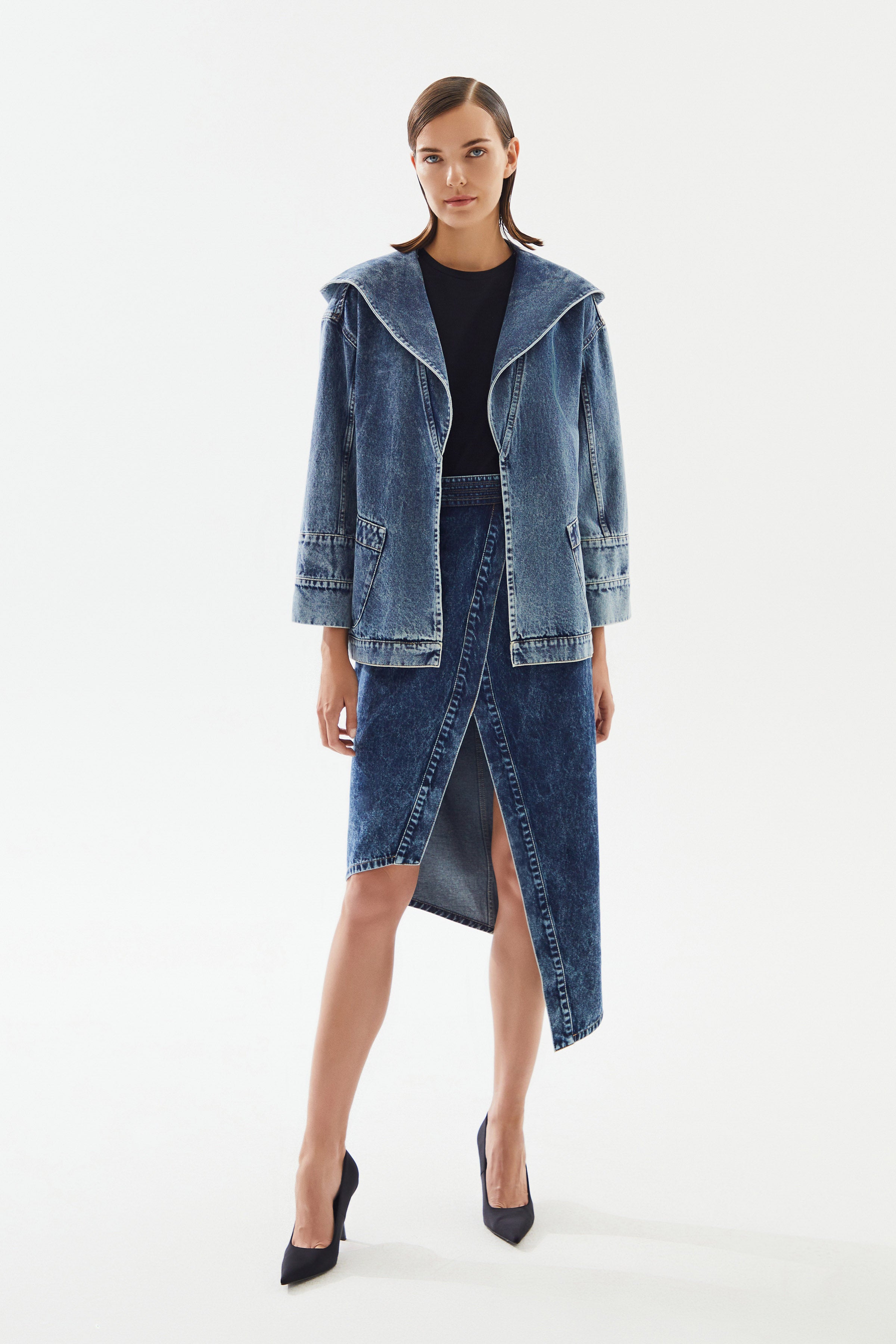 Women's Hooded Denim Jacket