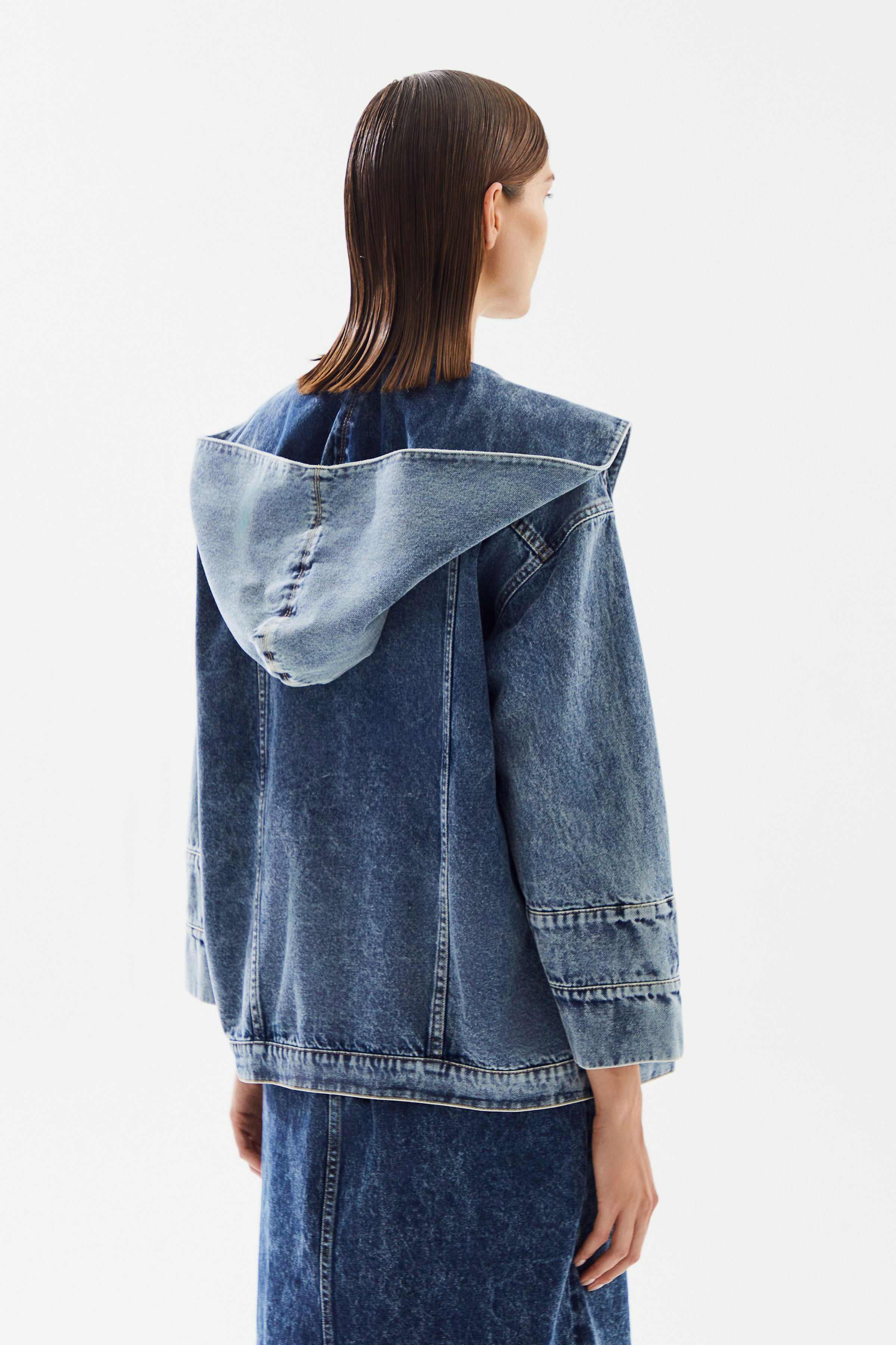 Women's Hooded Denim Jacket