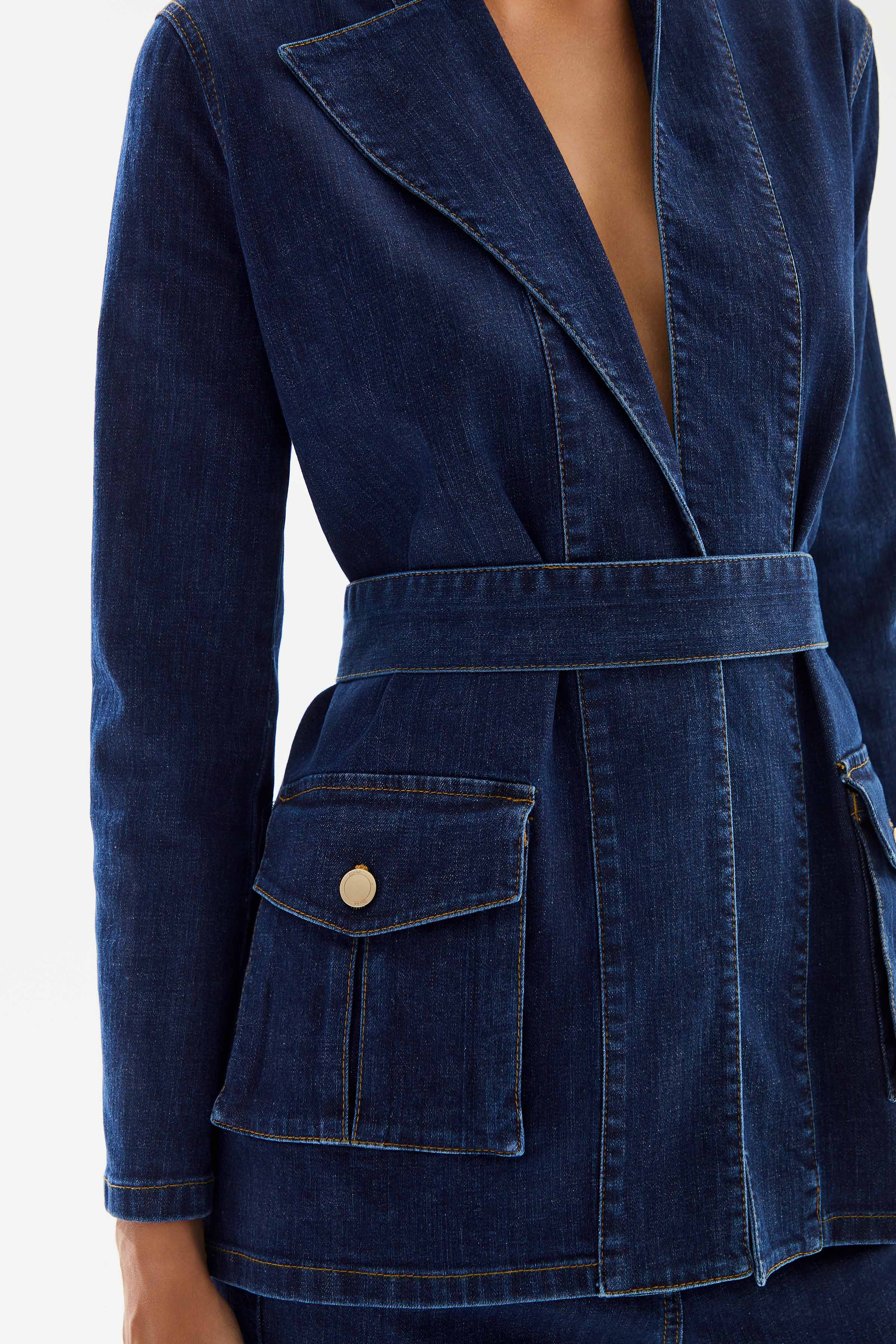 Women's Cargo Pocket Denim Jacket