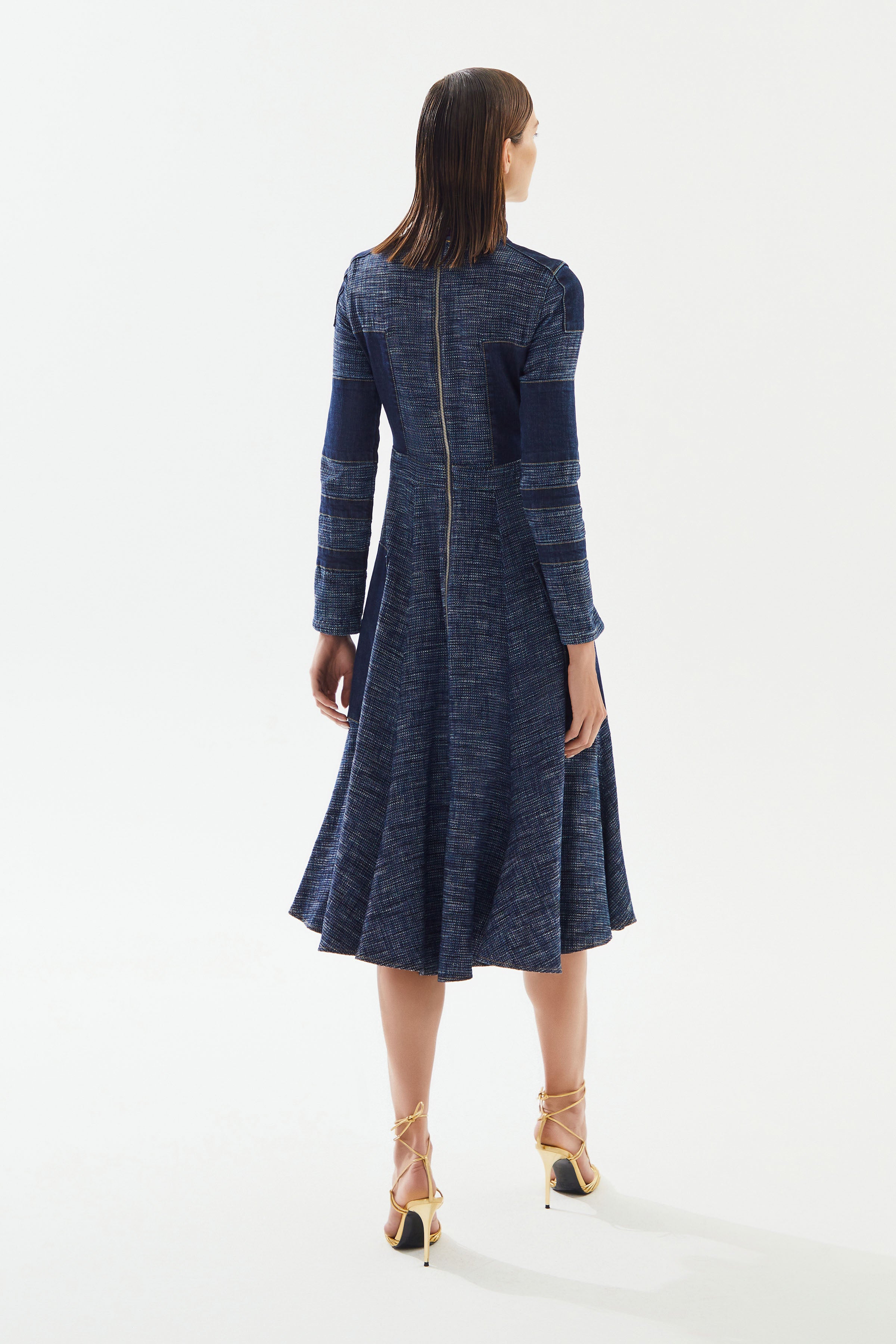 Women's Striped Denim Dress