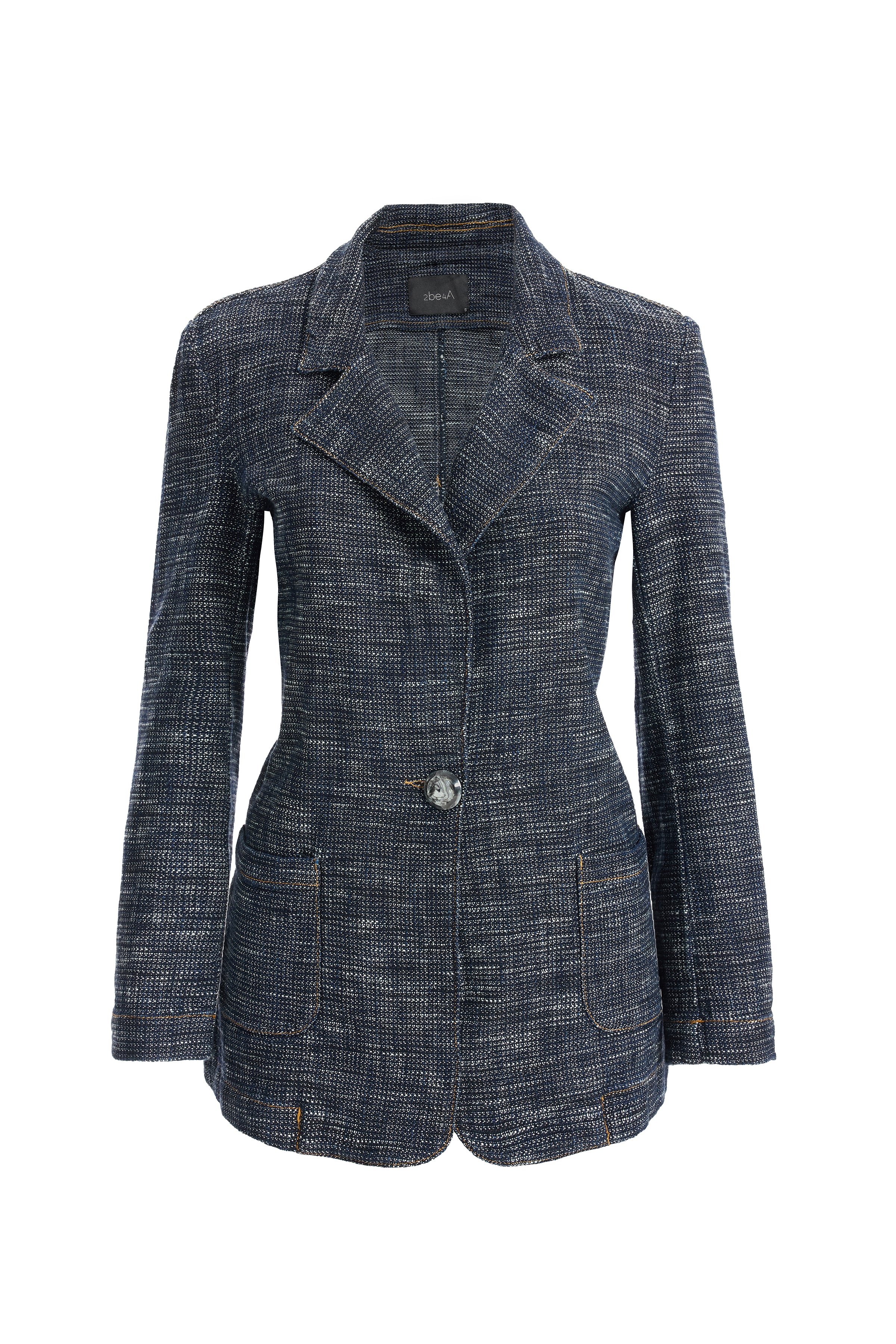 Women's Knitwear Look Blazer Denim Jacket