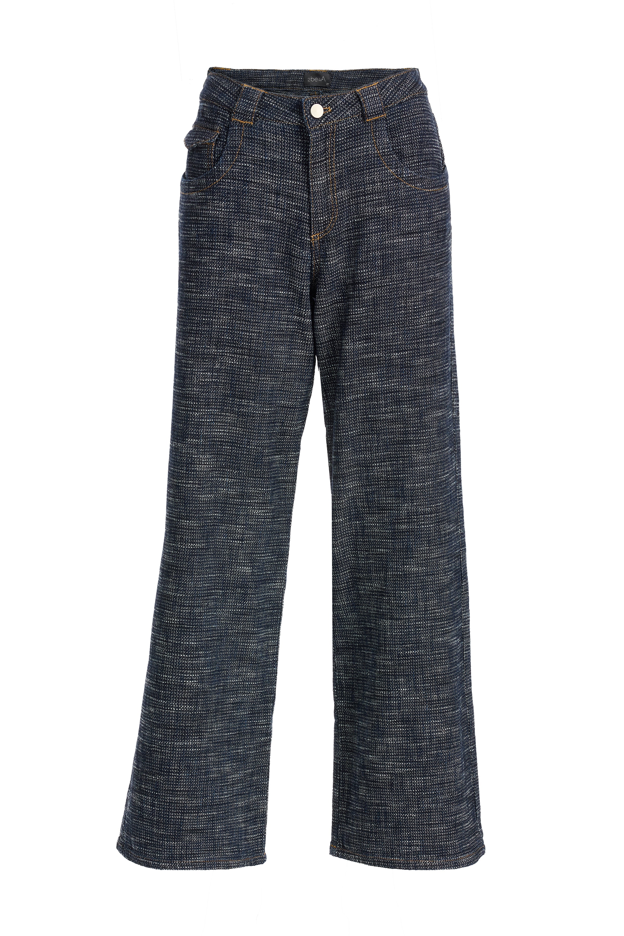 Women's Knitwear Look Denim Trousers