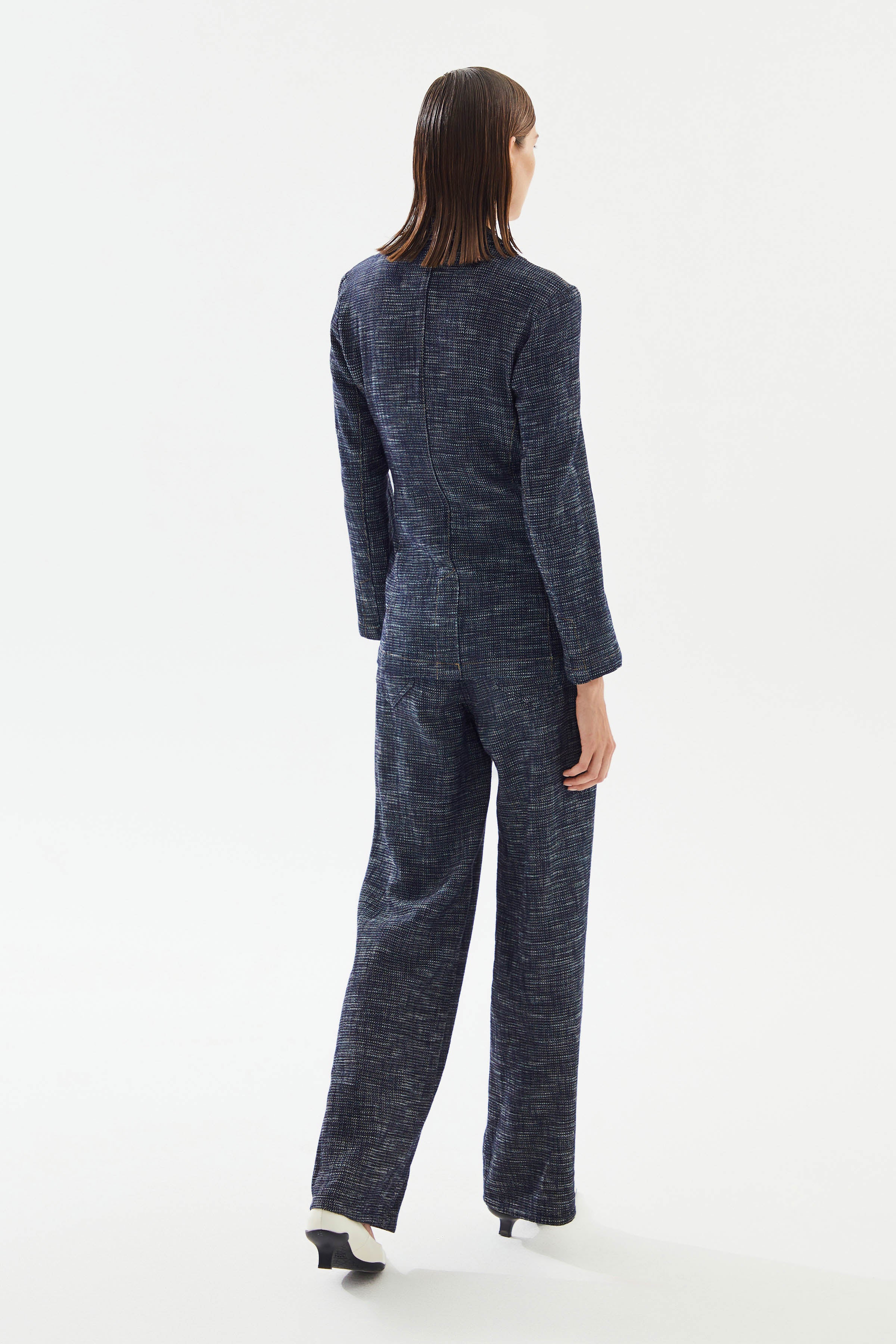 Kadın Triko Görünümlü Denim Pantolon