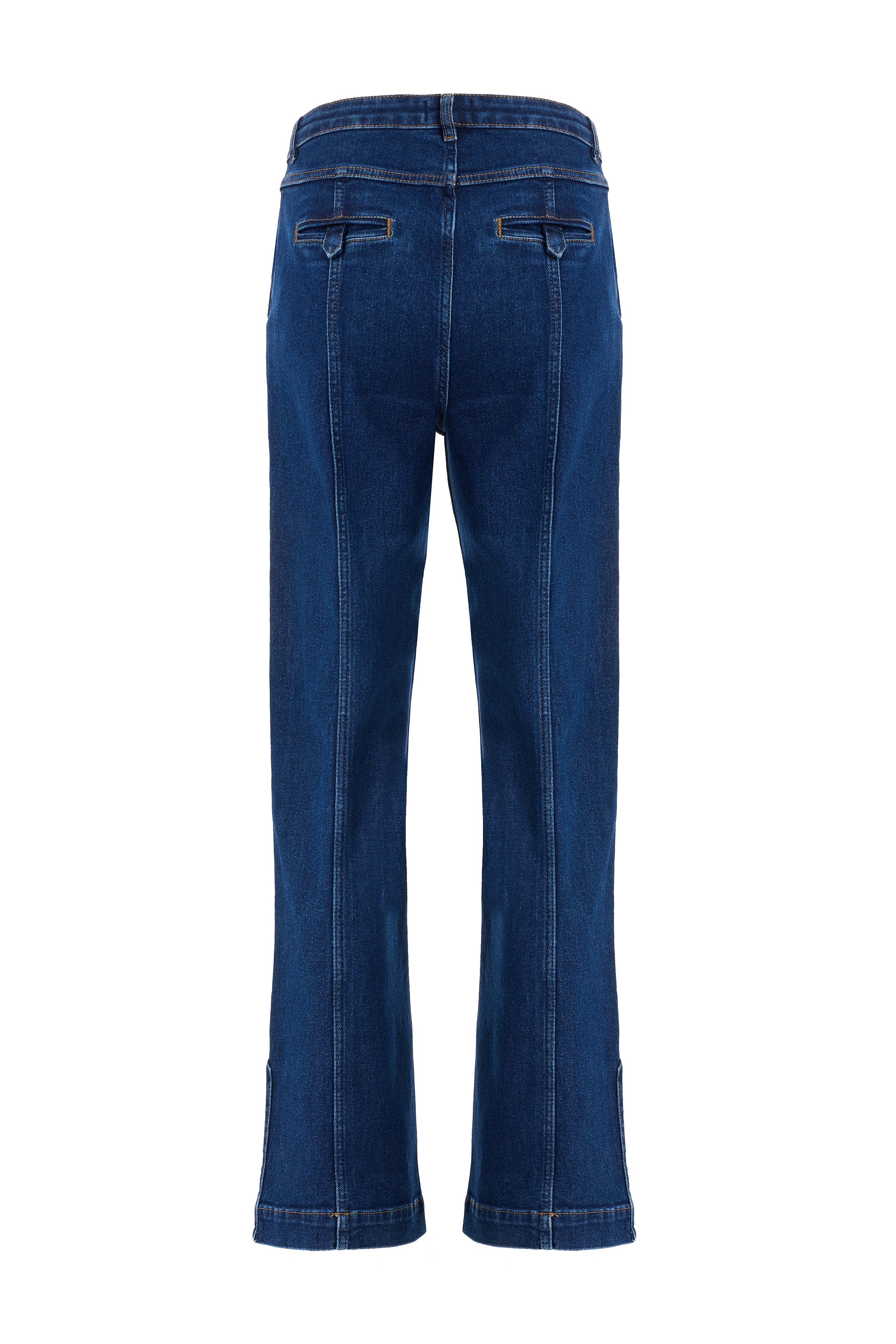 Women's High Waist Straight Denim Trousers